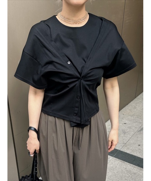 RIM.ARK tシャツ 半袖 Refined 2way cut tops リファインド ツーウェイ
