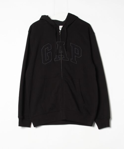 GAP（ギャップ） ジップアップパーカー M ブラック メンズ : ZOZOTOWN