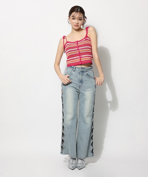 「SPIRALGIRL」 デニムパンツ MEDIUM ブルー レディース_画像4