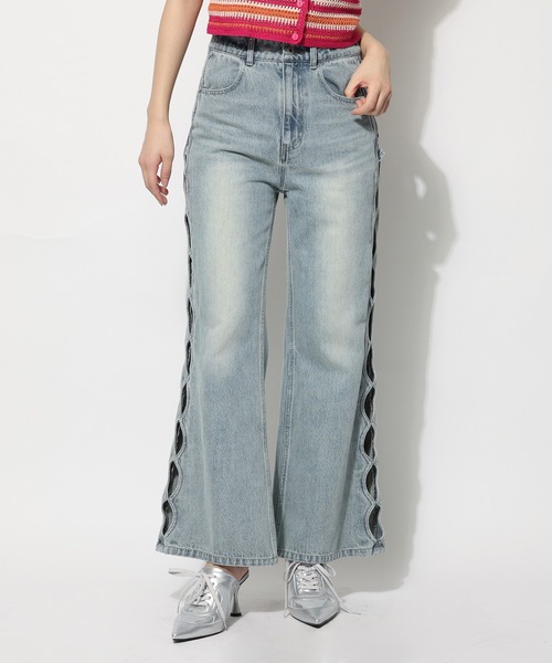 「SPIRALGIRL」 デニムパンツ MEDIUM ブルー レディース_画像6