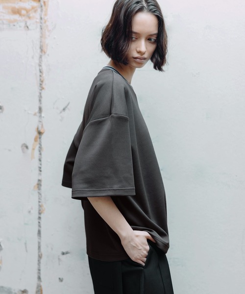 ROCHEM（ローシェン） tシャツ 鹿の子ポンチクルーネックTシャツ「接触