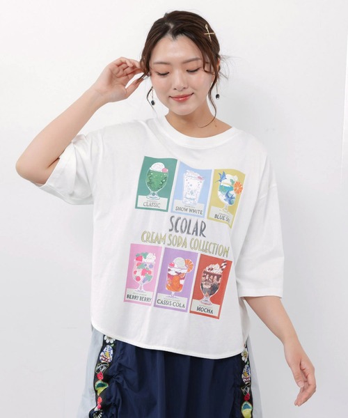 ScoLar（スカラー） tシャツ スカラークリームソーダコレクション柄T