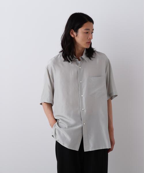 YLEVE（イレーヴ） シャツ 半袖 YLEVE / SILK HABUTAE SHIRT メンズ
