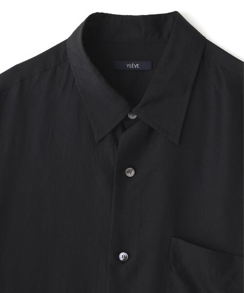 YLEVE（イレーヴ） シャツ 半袖 YLEVE / SILK HABUTAE SHIRT メンズ