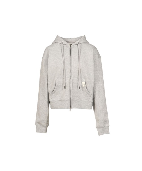 GLOWNY ジップアップパーカー グレー GLOWNY パーカー G STANDARD ZIP-UP HOODIE レディース : ZOZOTOWN