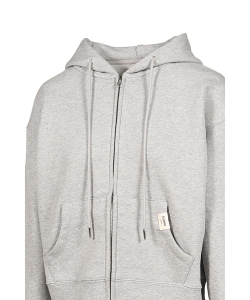GLOWNY ジップアップパーカー グレー GLOWNY パーカー G STANDARD ZIP-UP HOODIE レディース : ZOZOTOWN