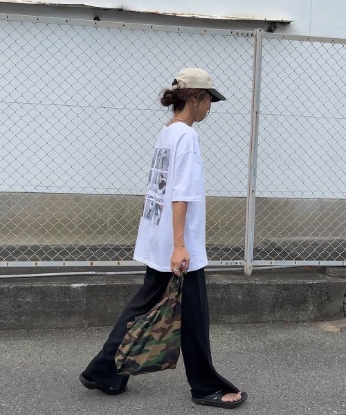「ISOOK」 半袖Tシャツ FREE ホワイト レディース_画像6