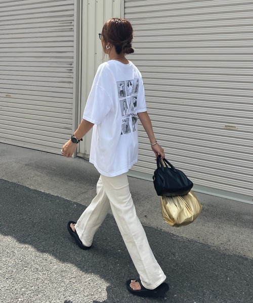「ISOOK」 半袖Tシャツ FREE ホワイト レディース_画像9