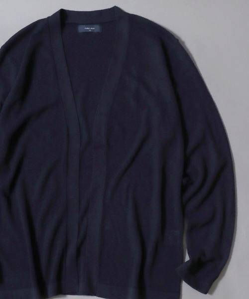 ANPAS（アンパス） カーディガン Linen-Touch Pique Knit Open