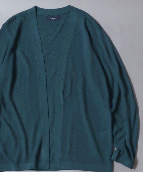 ANPAS（アンパス） カーディガン Linen-Touch Pique Knit Open
