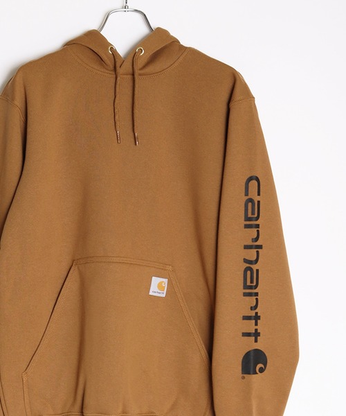 Carhartt(カーハート) パーカー 袖プリント 長袖 ワッペン 裏起毛 Carhartt(カーハート) パーカー 袖プリント 長袖 ワッペン 裏起毛