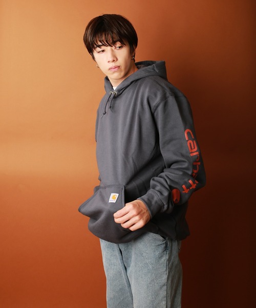 Carhartt　カーハート　ワンポイント　プリントロゴ　パーカー　プルオーバー 楽天市場】カーハート Carhartt パーカー メンズ 袖ロゴ