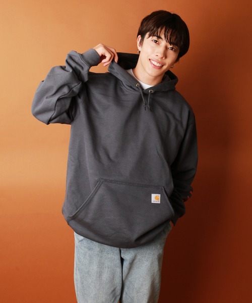 パーカー 売れ筋商品|||シャツ ラウンド プリント ベルベット レディース メンズ Carhartt パーカー carhartt 袖プリント 長袖 ワッペン 裏起毛