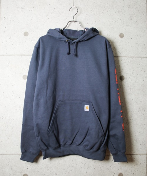 Carhartt（カーハート） パーカー 袖プリント 長袖 ワッペン 裏起毛