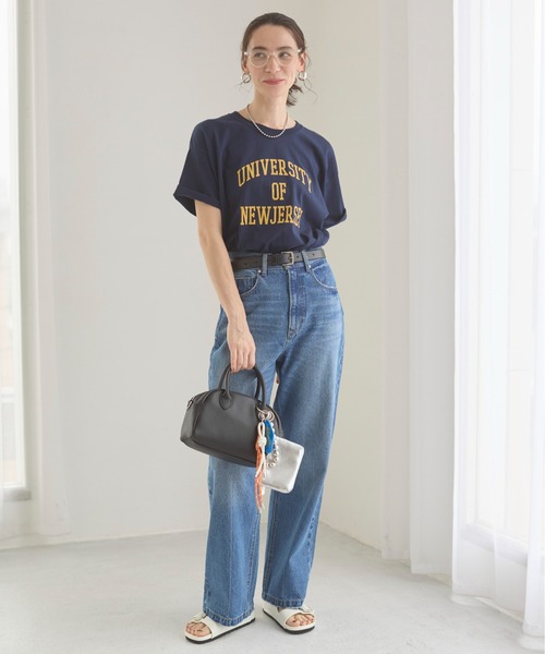  Jeans バーシティクレストバックロゴ 半袖Tシャツ 送関込 TAHCHEE ターチー 半袖 Tシャツ レディース カレッジロゴ