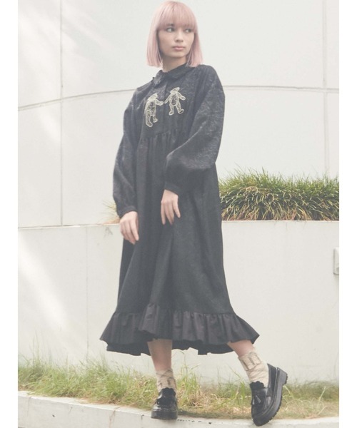 カットパン ワンピース 通販 Paypayモール ロングbearジャガードシャツワンピース Zozotown Paypayモール店