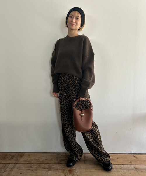 ゴートゥハリウッド レオパード ワイドパンツ サイズ01 Kotoe パンツ レディース レオパード ひょう柄 ロング丈 ワイド