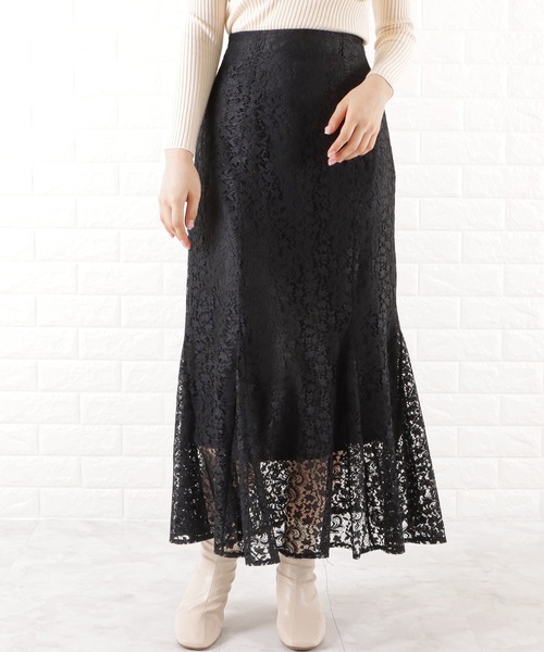 Lace Ladies（レースレディース） スカート 総レースマーメイドフレア