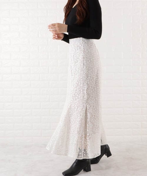 Lace Ladies（レースレディース） スカート 総レースマーメイドフレア
