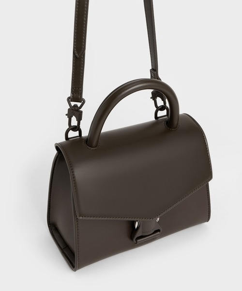 CHARLES & KEITH アイビー メタリックバックルミニバッグ CHARLES ＆ KEITH バッグ ハンドバッグ Ivy アイビー メタリック