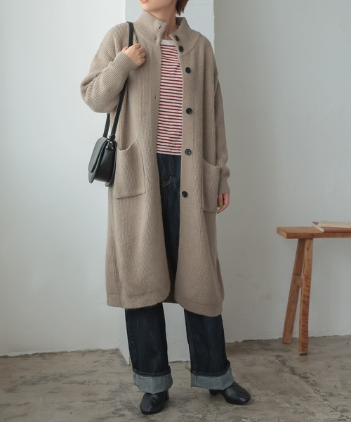 【専用】intoca. ハイネック ロング　ニットカーディガン 長袖　サイズ1 intoca. ハイネック ロング ニットカーディガン 長袖 サイズ1