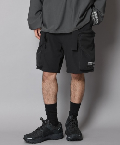 メンズショートパンツ ショートパンツ 抗菌防臭 速乾 カチオンメッシュ ウエストゴム