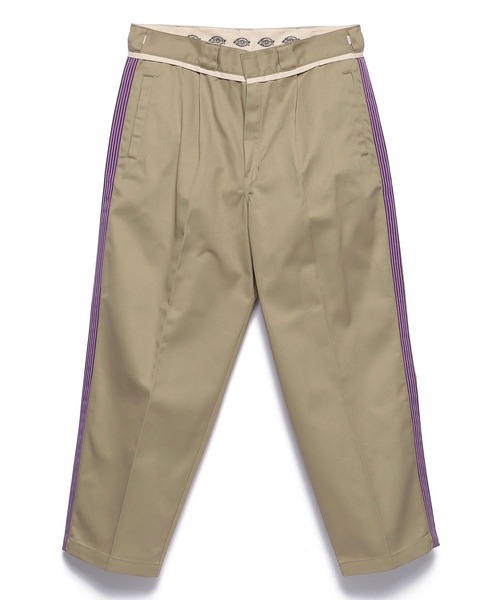 MYne × Dickies サイドラインワイドパンツ MYne×Dickies サイドラインスナップワイドパンツ ネイビー