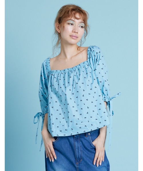 ブラウス シャツ 「8」「little sunny bite」Cherry mini blouse レディース