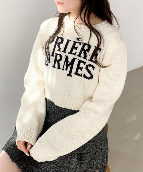 Heather(ヘザー) ニット ローゲージロゴニット 100764 レディース Heather(ヘザー) ニット ローゲージロゴニット 100764 レディース