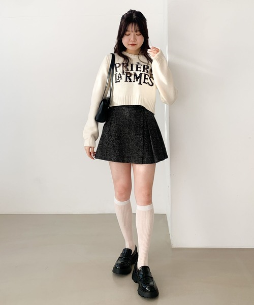 かつみ⭐︎ Heather（ヘザー） ニット ローゲージロゴニット 100764 レディース