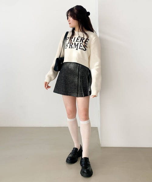 Heather（ヘザー） ニット ローゲージロゴニット 100764 レディース