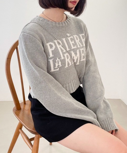 Heather（ヘザー） ニット ローゲージロゴニット 100764 レディース