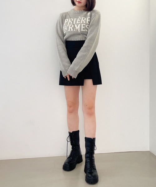 Heather（ヘザー） ニット ローゲージロゴニット 100764 レディース