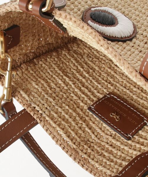 ANYA HINDMARCH トートバッグ N/S Tote Mini Eyes in Raffia