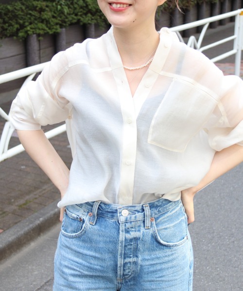 Rouge vif anna バックツイストシャツ シアー ルージュヴィフ Rouge vif Anna（ルージュヴィフアンナ）の「バックツイスト