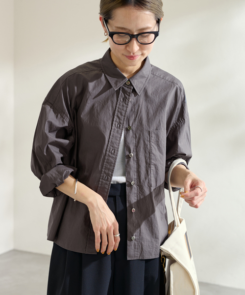 【2024SS】FRAMeWORK BOXY シャツ ブラウス ショート丈 2024SS】FRAMeWORK BOXY シャツ ブラウス