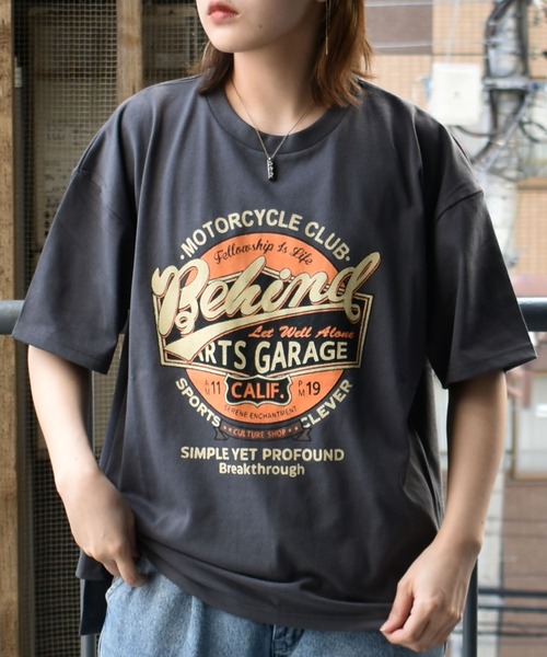 [OVER OVER] Tシャツ T-Shirt (送料関税込み) Starting Over tシャツ oversize old print T-shirt/オーバー