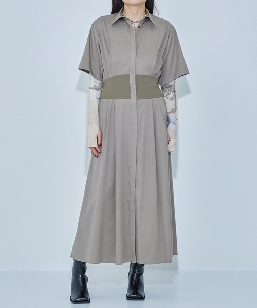 ワンピース 「STUDIOUS/ステュディオス」コルセットディティールシャツ  