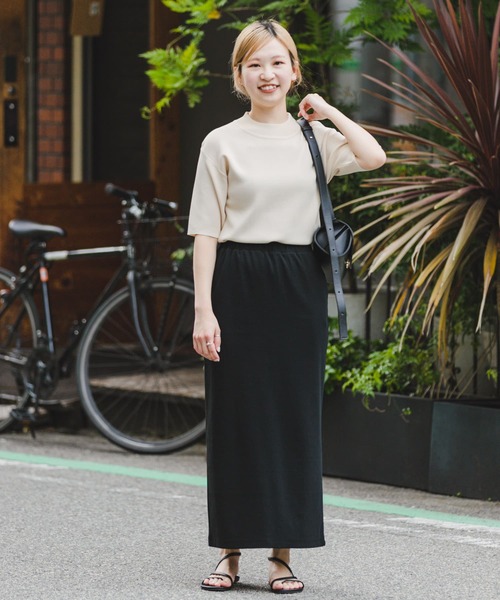 【関税込み】Rui ブラック リブ マキシスカート ITEMS URBANRESEARCH スカート リブロングスカート : ZOZOTOWN