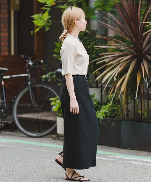 ヴィンテージ コットンリブ　ロングスカート ITEMS URBANRESEARCH スカート リブロングスカート : ZOZOTOWN