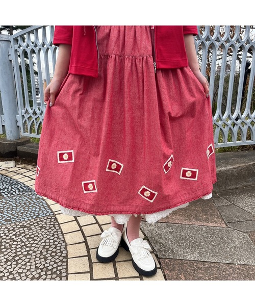 ピンクハウス　エナメルリボンシューズ　赤　最終価格！ PINK HOUSE ローファー エナメルリボンシューズ レディース
