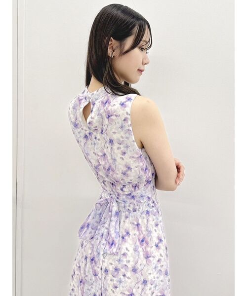 dazzlin ワンピース Ripple Flowerシャーリングワンピース