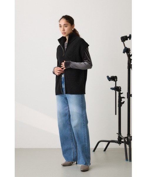 crie conforto ベスト ジレ ダブルジップニットベスト 秋服 / 冬 crie conforto ベスト ジレ ダブルジップニットベスト 秋服 / 冬