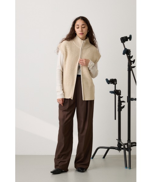 crie conforto ベスト ジレ ダブルジップニットベスト 秋服 / 冬 crie conforto ベスト ジレ ダブルジップニットベスト 秋服 / 冬