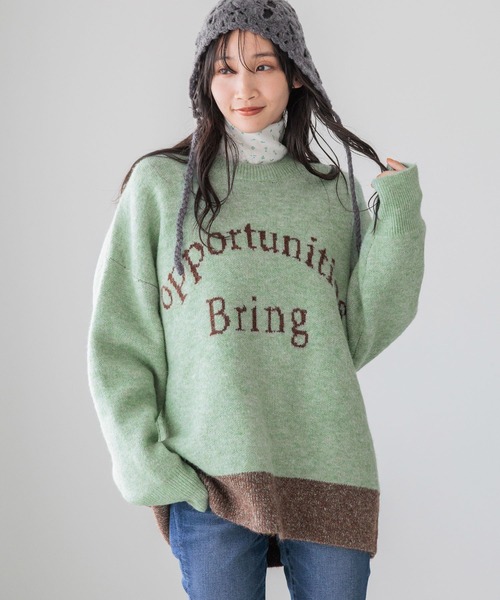 LOWRYS FARM ニット アソートロゴニットPOLS 133793 レディース 