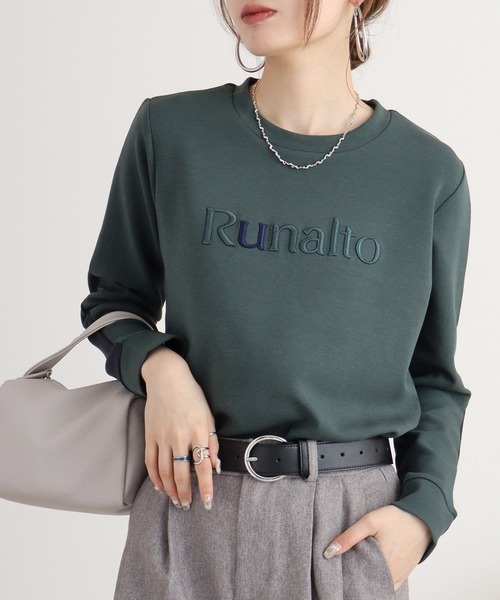 tシャツ Anna Nicola バイカラーロゴプルオーバー レディース Anna Nicola tシャツ バイカラーロゴプルオーバー レディース