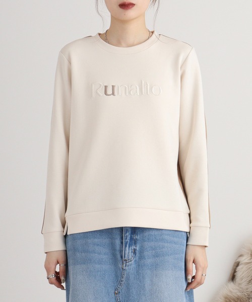 tシャツ Anna Nicola バイカラーロゴプルオーバー レディース Anna Nicola tシャツ バイカラーロゴプルオーバー レディース