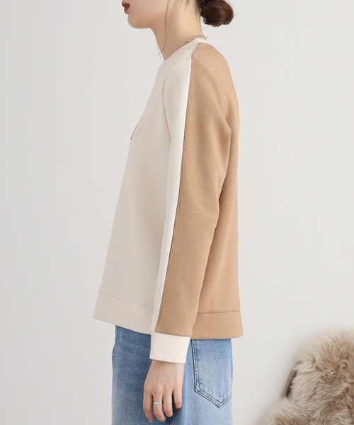 tシャツ Anna Nicola バイカラーロゴプルオーバー レディース Anna Nicola tシャツ バイカラーロゴプルオーバー レディース