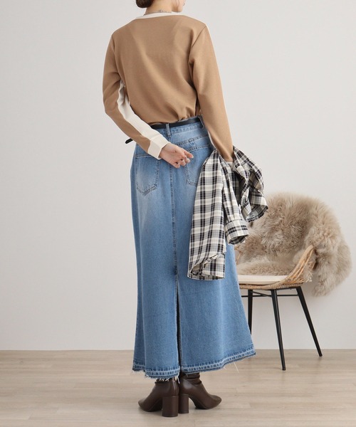tシャツ Anna Nicola バイカラーロゴプルオーバー レディース Anna Nicola tシャツ バイカラーロゴプルオーバー レディース