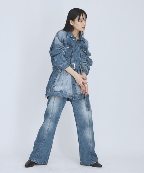 BLAYMORE デニムジャケット gジャン Washed Denim Belted Jacket 